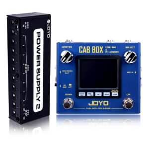 joyo r-08 cab box cabinet modeling pedal bundle with jp-02 dc 9v 12v 18v pedal power supply