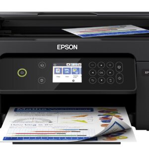 Epson Expression Home XP-4105 Wireless All-in-One Color Inkjet Printer, Black - Print Copy Scan - 10.0 ppm, 5760 x 1440 dpi, 2.4" LCD, Auto 2-Sided Printing, Voice Activated, DAODYANG Printer_Cable