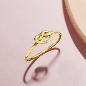 RS Pure by Ross-Simons Italian 14kt Yellow Gold Love Knot Ring. Size 9