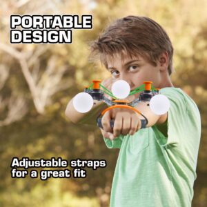 Zing Air Hunterz Wrist Bow - Includes 1 Wrist Bow and 3 Suction Cup Arrows, Launches Arrows Up to 45 ft (Orange)