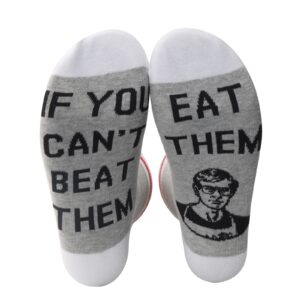 TOBGBE Novelty Serial Killer Socks Jeffrey Dahmer Gifts True Crime Fans Socks True Crime Podcast Gifts (Eat Them Socks)