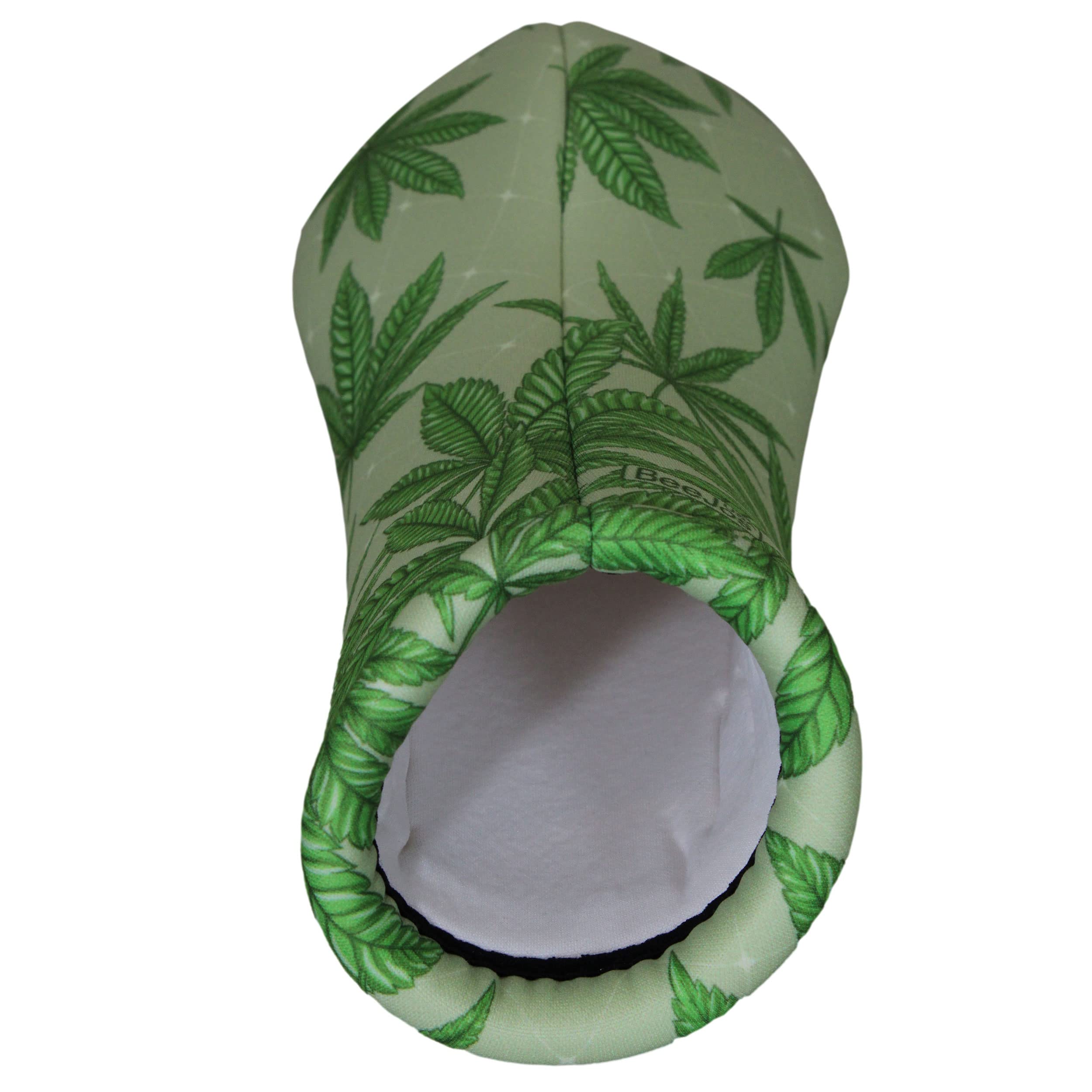 Green Marijuana Leaf Fairway Club Headcover Handmade by BeeJos