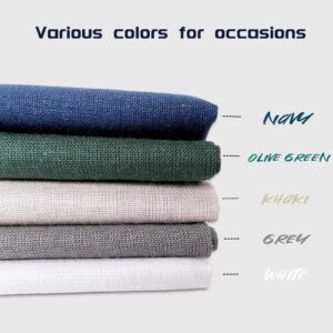 GBS Men's Cotton Handkerchiefs, Assorted Solid Color Pocket Square Hankies with Stripe