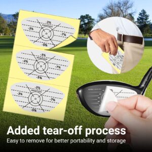 MSOAT Golf Impact Tape Set 120Pcs, Self-Teaching Sweet Spot and Consistency Analysis, Golf Club Impact Stickers for Woods Driver, Useful Training Aid Improve Ball Striking