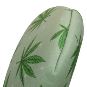 Green Marijuana Leaf Fairway Club Headcover Handmade by BeeJos