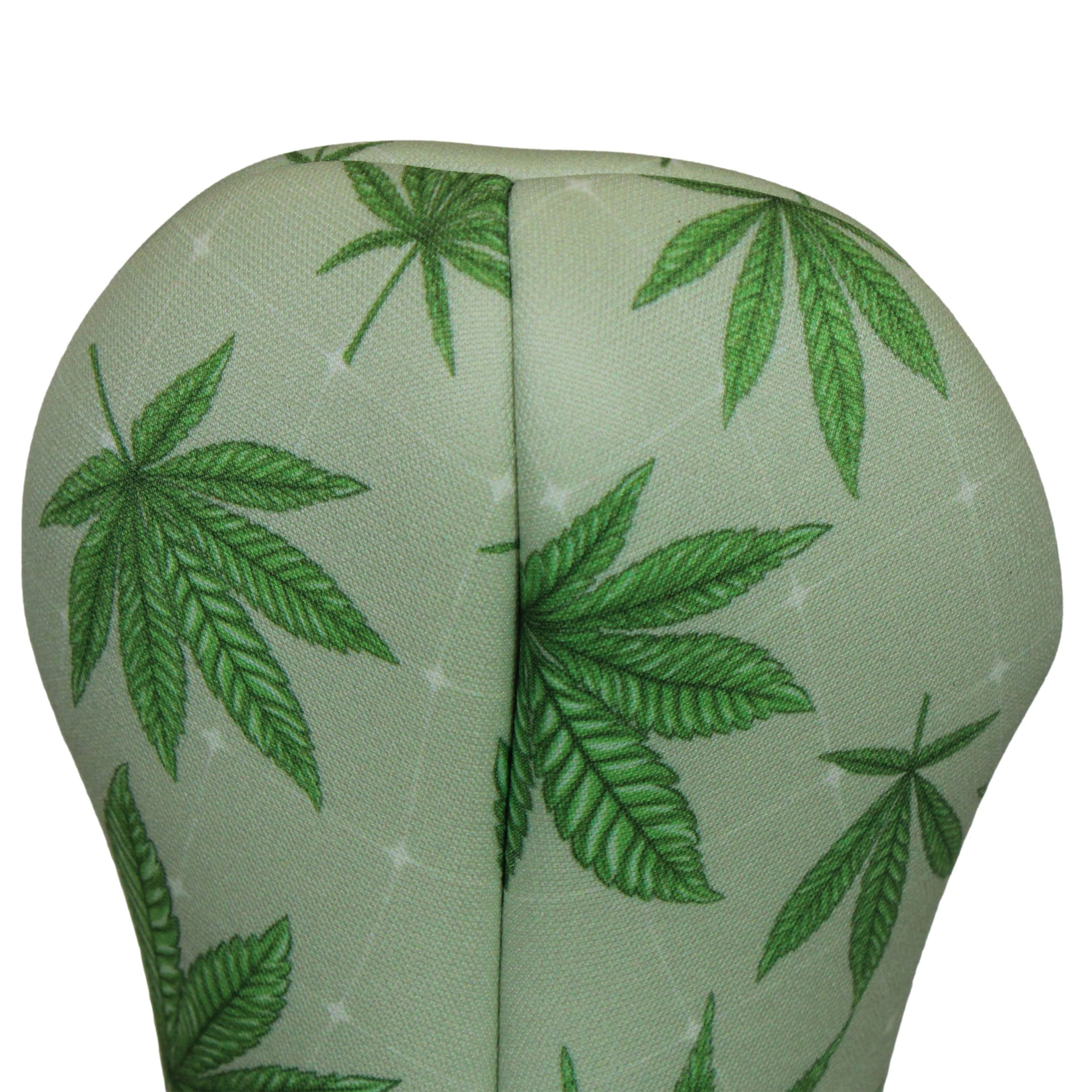 Green Marijuana Leaf Fairway Club Headcover Handmade by BeeJos