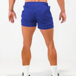 MAIKANONG Mens Workout Gym Shorts Quick Dry Running Shorts with Liner Training Athletic Shorts with Zipper Pockets Navy