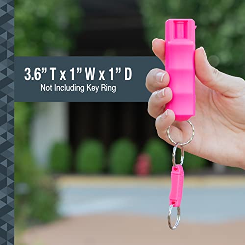 SABRE Pepper Spray And 2-in-1 Stun Gun and Flashlight, 25 Bursts of Max Strength OC Spray, Intuitive Finger Grip, 0.54 fl oz, Painful 1.160 µC Charge, 120 Lumens, Rechargeable, Safety Switch, Holster