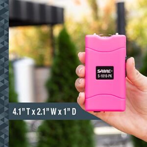 SABRE Pepper Spray And 2-in-1 Stun Gun and Flashlight, 25 Bursts of Max Strength OC Spray, Intuitive Finger Grip, 0.54 fl oz, Painful 1.160 µC Charge, 120 Lumens, Rechargeable, Safety Switch, Holster