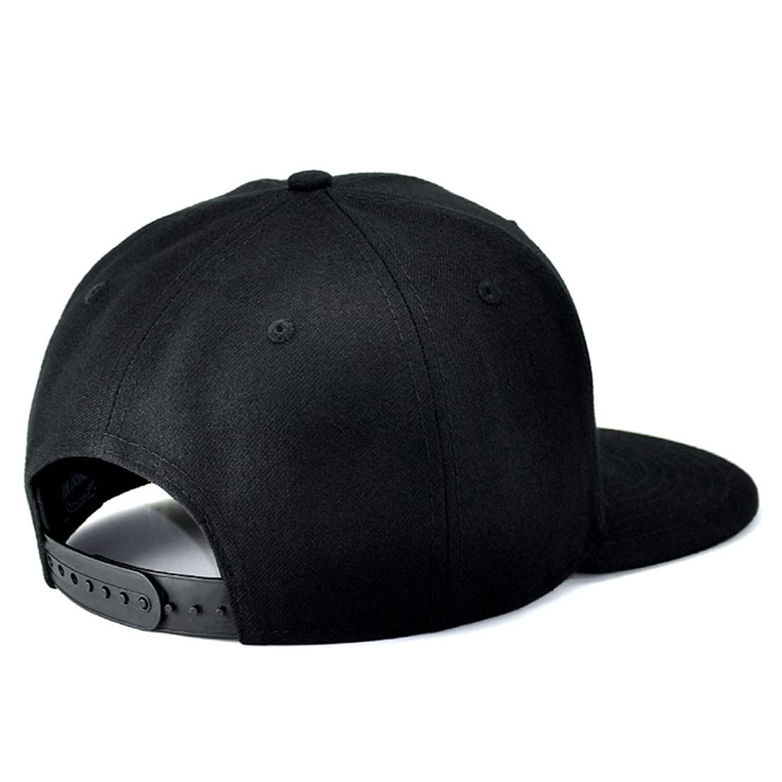 Tijeyi Snapback Hats for Men Flat Bill Mens Snap Backpack Trucker Hat Black Caps Boys