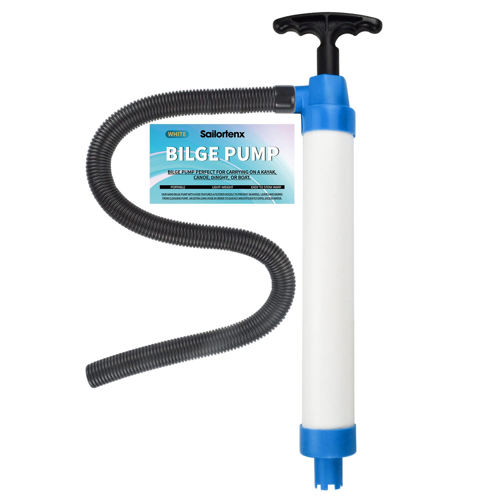 Sailortenx Manual Bilge Pump For Boats Kayak Bilge Pump Hand Kayak Water Pump Manual For Boats Bilge Pump Manual Portable Floating Hand Bilge Pump For Kayak Etc