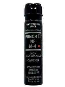 nw self defense products punch ii pepper spray (nf), ghost pepper vapor - flip top 4 oz. (by aerko international)