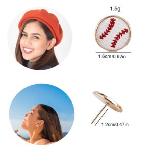 Baseball Earrings Jewelry Baseball Stude Earring Baseball Pendant Dangle Sports Earrings for women (Stud)