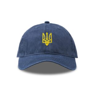 retro ukraine hat vintage cotton baseball caps navy