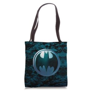 batman bat logo on cave wall tote bag