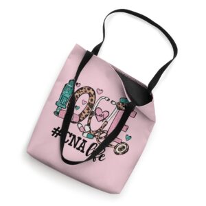 Pink Love CNA Life Graphic For Certified Nursing Assistant Tote Bag