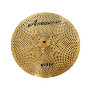 Arborea Low Volume Hi Hat Cymbals 14 inches Practice Hi Hats Cymbal Set Golden Silent High Hat Cymbals For Drums