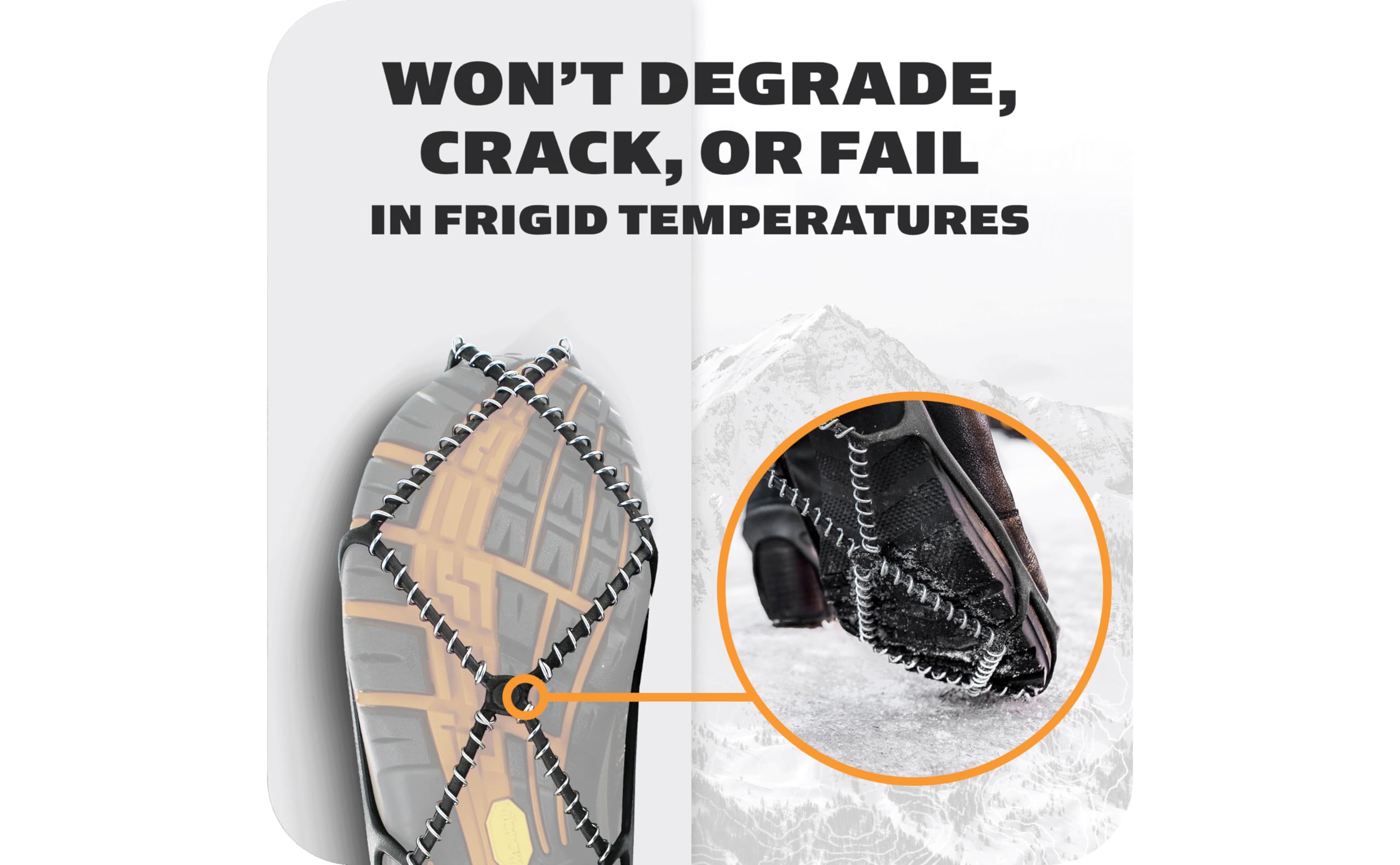 Yaktrax Hiking and Walking Traction Cleats for Snow, Ice, and Rock (Medium/Large)