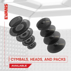 Evans Drum Heads - dB One Cymbal Pack (14 inch, 16 inch, 18 inch, 20 inch) - Low Volume Cymbal Pack - Reduces Volume While Playing Naturally