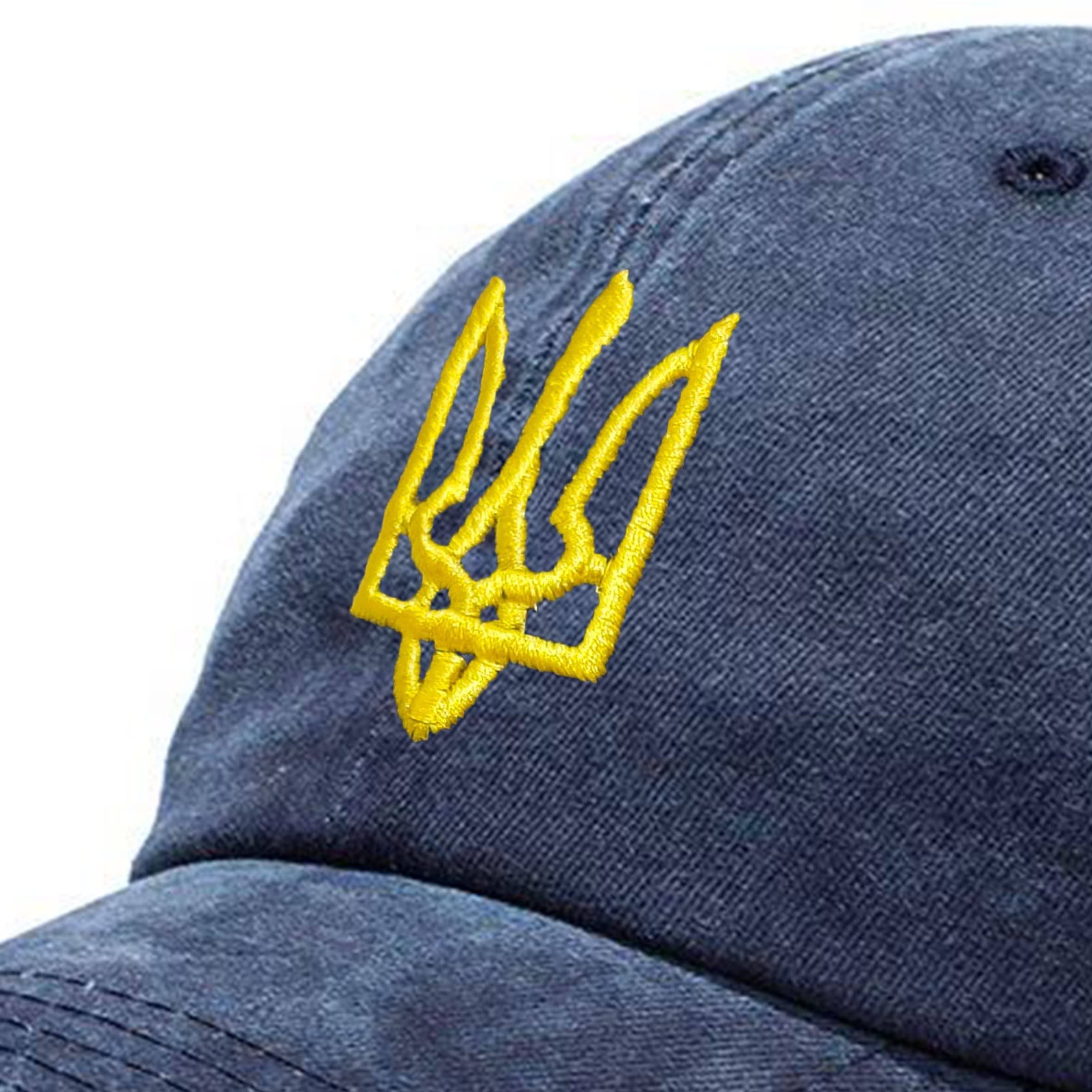 Retro Ukraine Hat Vintage Cotton Baseball Caps Navy