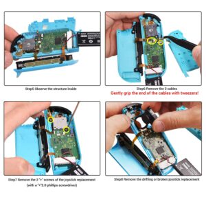 Joycon Joystick Replacement,Joycon Repair Kit,VGBUS Repair Joystick Replacement Tool Kit for Switch lite and Nintendo Joycon Controller- Not Include Tool Kit(2PACK)