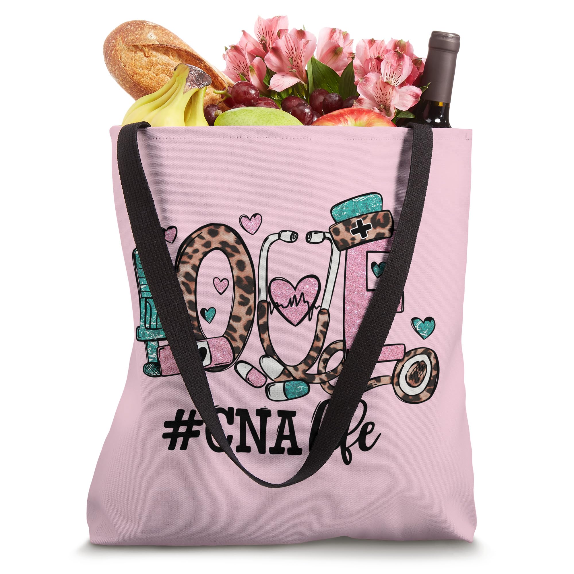 Pink Love CNA Life Graphic For Certified Nursing Assistant Tote Bag