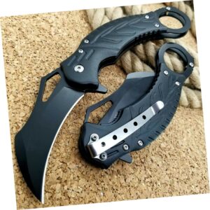 black karambit open folding claw blade open folding pocket knife edc outdoor survival hunting knife by survival steel