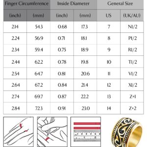 Jstyle 4Pcs Stainless Steel Signet Biker Rings Set Cuban Chain Spinner Ring Vintage Celtic Knot Band Rings Beveled Polished Edge Comfort Fit 9