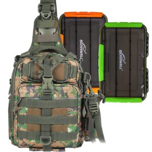 blisswill fishing tackle backpack with two 3600 fishing tackle box