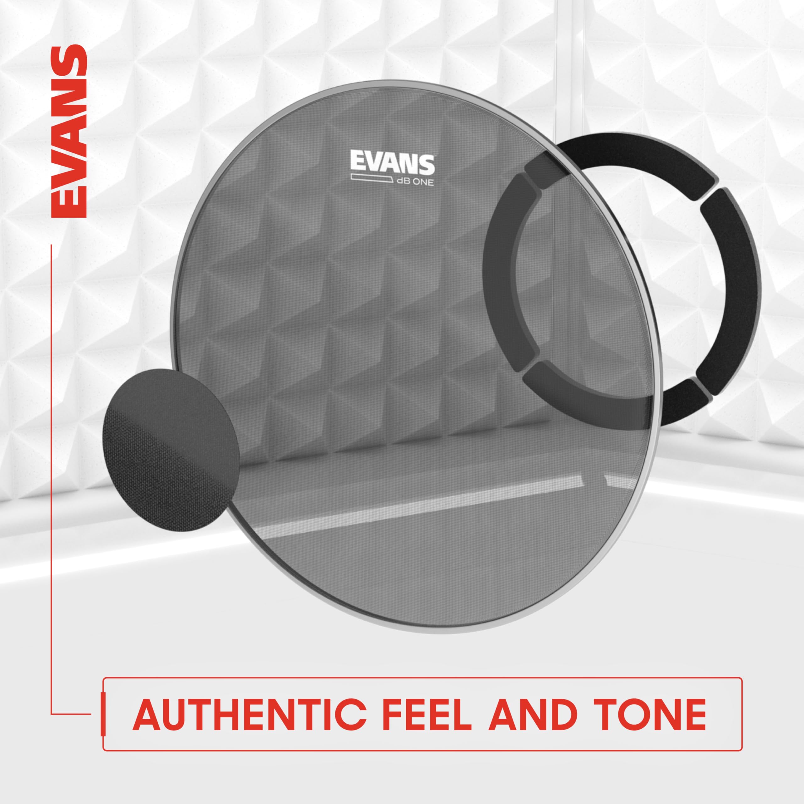 Evans Drum Heads - dB One Snare Batter Drum Head - Reduces Volume - Balanced, True-to-Kit Tones - 14 inch