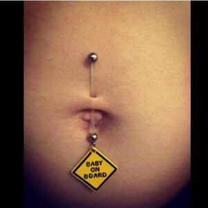 D.Bella 14G Pregnancy Belly Button Rings for Women Flexible Belly Button Ring Long Maternity Belly Button Ring Silicon Belly Button Rings