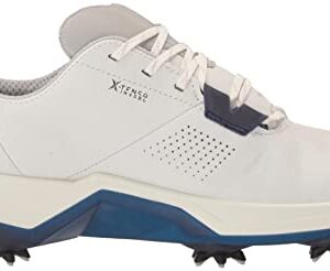 ECCO Men's Biom G5 Gore-TEX Waterproof Golf Shoe, White/Blue Depths, 11-11.5