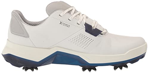 ECCO Men's Biom G5 Gore-TEX Waterproof Golf Shoe, White/Blue Depths, 11-11.5