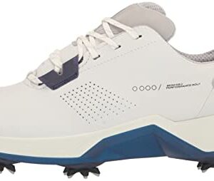 ECCO Men's Biom G5 Gore-TEX Waterproof Golf Shoe, White/Blue Depths, 11-11.5