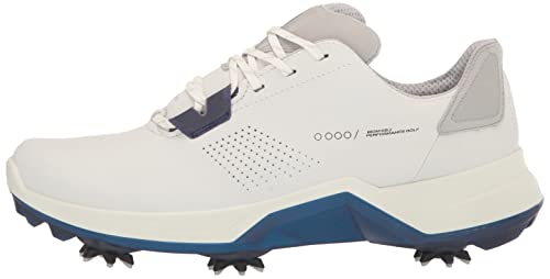 ECCO Men's Biom G5 Gore-TEX Waterproof Golf Shoe, White/Blue Depths, 11-11.5