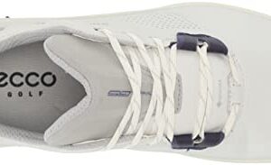 ECCO Men's Biom G5 Gore-TEX Waterproof Golf Shoe, White/Blue Depths, 11-11.5