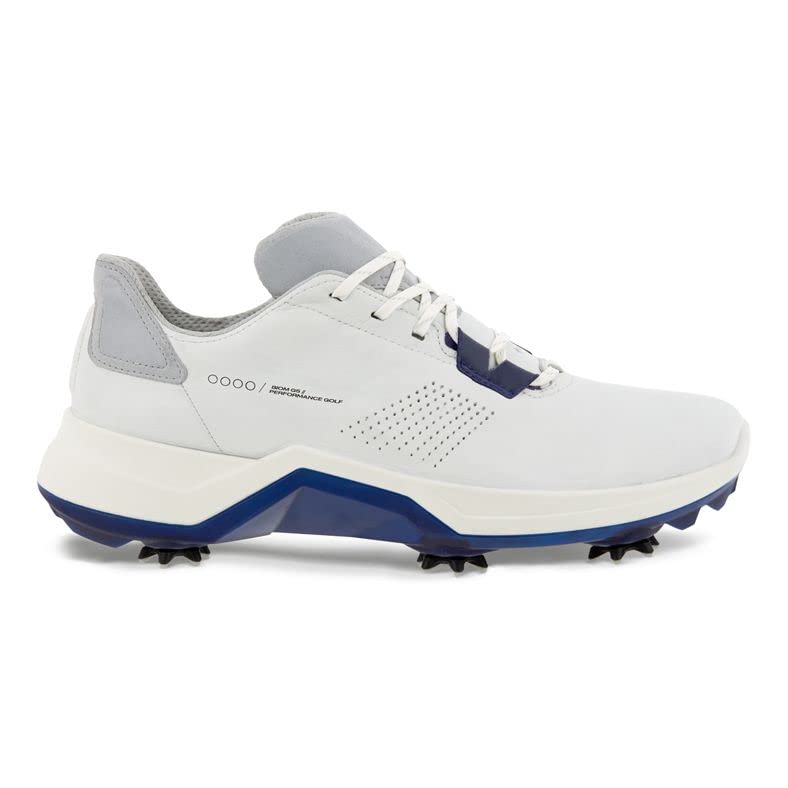 ECCO Men's Biom G5 Gore-TEX Waterproof Golf Shoe, White/Blue Depths, 11-11.5