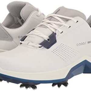 ECCO Men's Biom G5 Gore-TEX Waterproof Golf Shoe, White/Blue Depths, 11-11.5