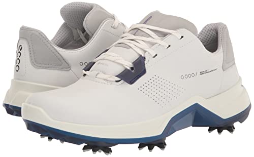 ECCO Men's Biom G5 Gore-TEX Waterproof Golf Shoe, White/Blue Depths, 11-11.5