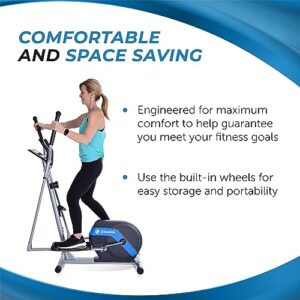 Stamina Elliptical Trainer 708 - Elliptical Training Machine with Bluetooth and Smart Workout App - Compact Standing Elliptical Machine for Home Workout - Up to 250 lbs Weight Capacity