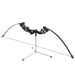 SOPOGER Archery Recurve Bow Stand Stainless Steel Heavy Duty Bow Holder Rack Legs for Recurve Bow Longbow Hunting Shooting