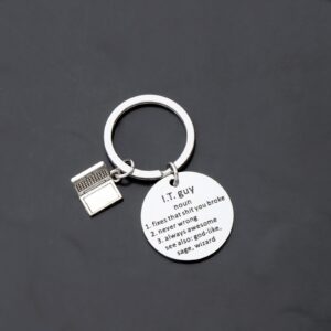 TIIMG Information Technology Guy Keychain Gift I.T. Guy Gift Computer Repair Technician Gift (I.T. guy noun US)