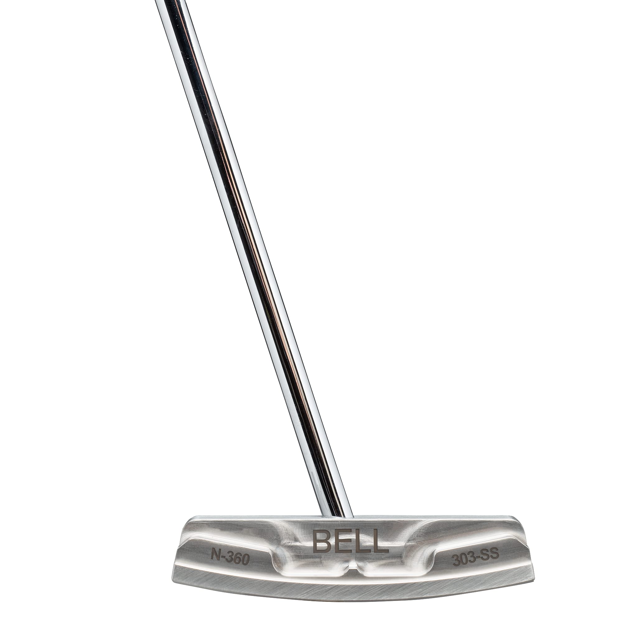 Bell N-360 No-Offset CNC Milled Center Shaft Standard Blade Golf Putter + Winn 15" Counter-Balance Grip (Left, 39)