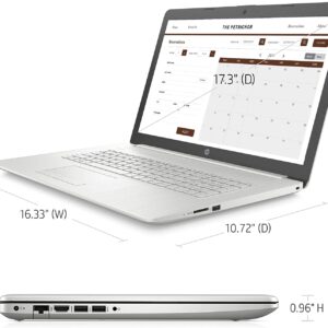 HP Newest Laptop, 17.3" HD+ Non-Touch Display, 11th Gen Intel Core i3-1115G4 Processor, 8GB RAM, 1TB HDD, Webcam, Bluetooth, HDMI, RJ-45, Windows 11 Home, Silver