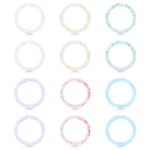 d.bella 16g plastic septum rings nose hoop rings retainer for work surgery bioflex cartilage tragus helix lobe earrings flexible lip piercing retainer clicker rings retainer 10mm