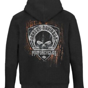 Harley-Davidson Men's Corrosion Willie G Skull Poly-Blend Pullover Hoodie (2XL)