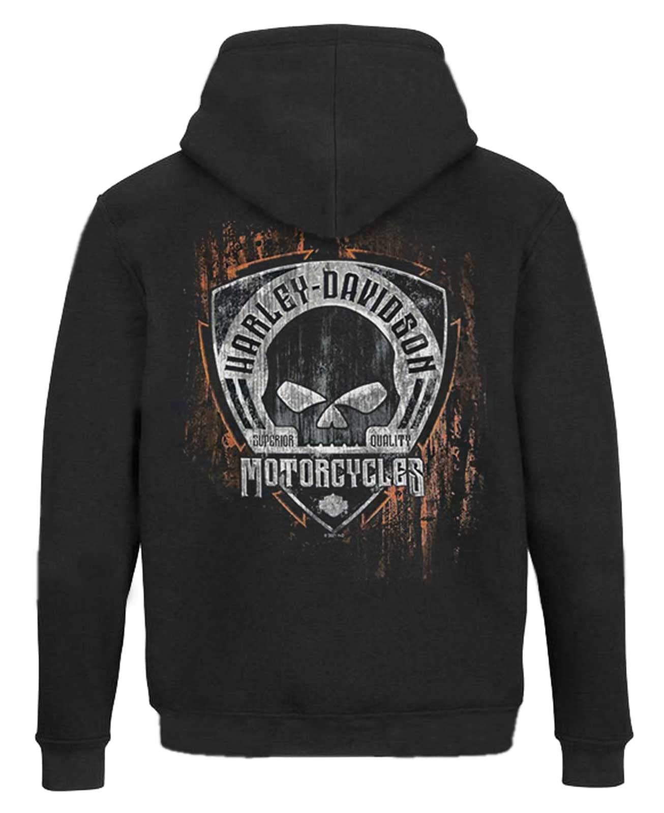 Harley-Davidson Men's Corrosion Willie G Skull Poly-Blend Pullover Hoodie (2XL)