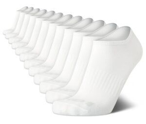 and1 men's socks - proplatinum lightweight low cut socks (12 pack), size shoe size 6-12.5, white