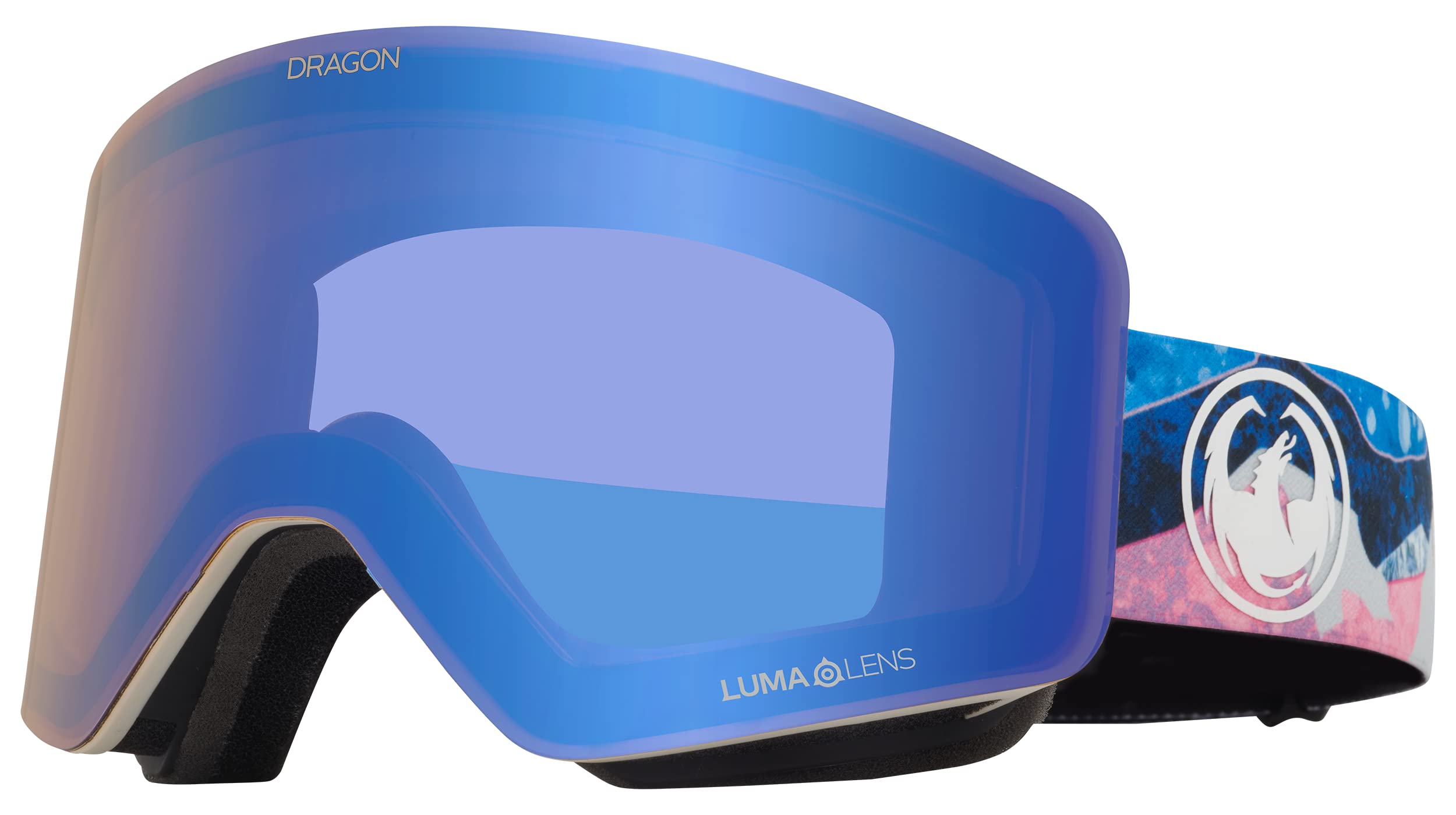 Dragon Unisex R1 OTG Snow Sport Goggle - Mountain Bliss Frame | LL Flash Blue Lens