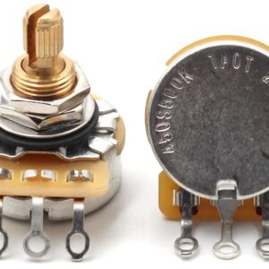 (4) TAOT CTS 500K SHORT SPLIT Shaft Potentiometers + (2) Orange Drop .022 Capacitors for Electric Guitar